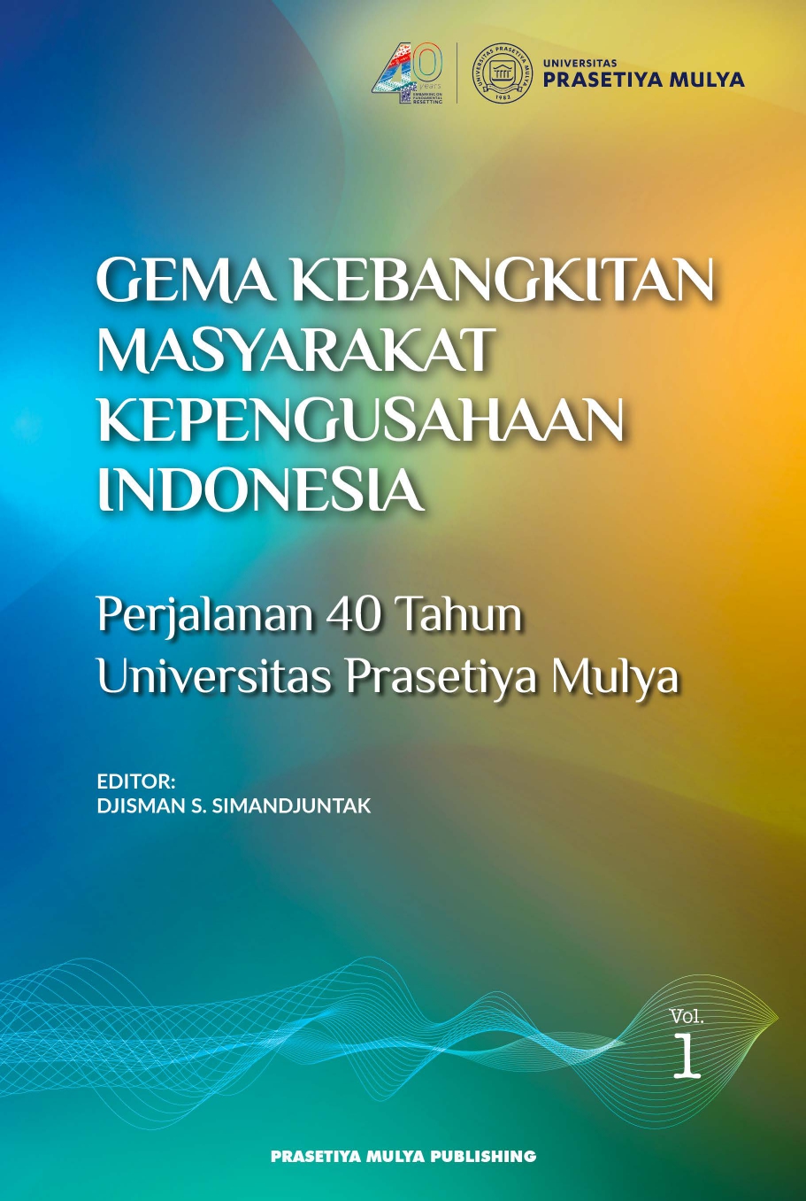 Cover Vol 1. Gema Perjalanan 40 Tahun Universitas Prasetiya Mulya